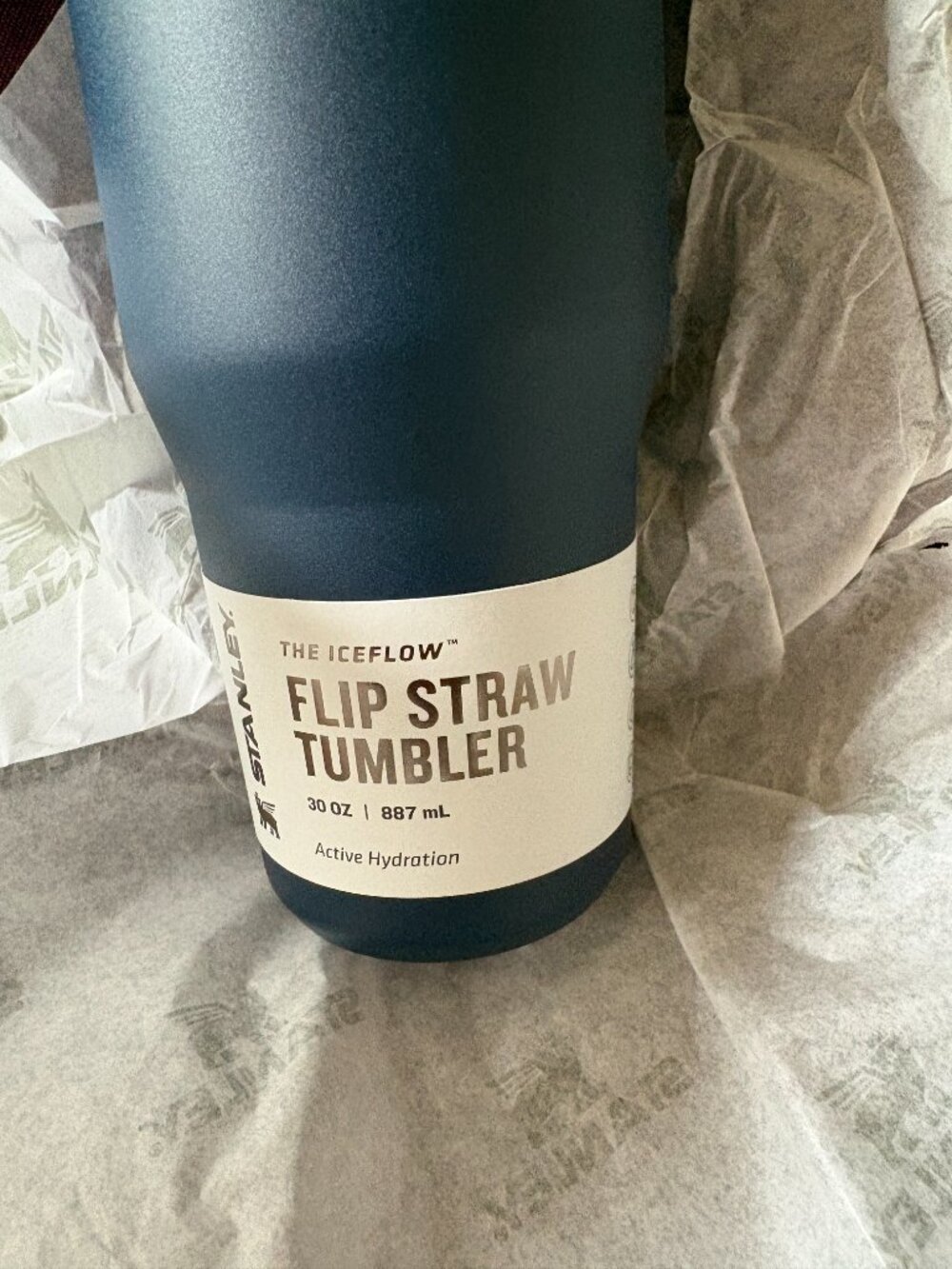 Stanley IceFlow Flip Straw Tumbler 30 oz Dark Navy Insulated NEW - Picture 6 of 7